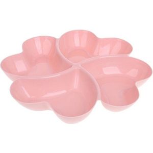 4-Compartiment Hartvormige Voorgerecht Dienblad Platen Opbergdoos Gedroogd Fruit Snack Platen Verdeeld Candy Dessert Container