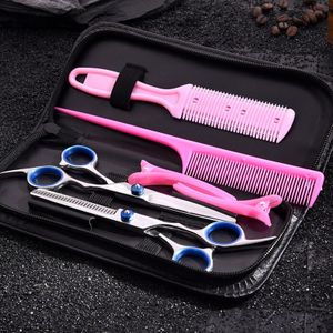 Professionele Kappers Hair Schaar Kits Kapper Haar Knippen Schaar Hair Cut Dunner Schaar Cape Staart Kam Set