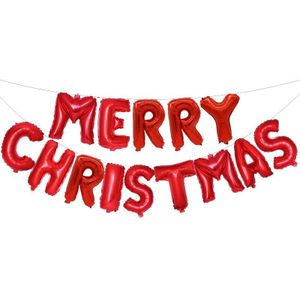 16 inch Letters VROLIJK KERSTFEEST Aluminium Folie Ballonnen Christmas Party Decoration Kids Alfabet Air Sfeer Ballonnen