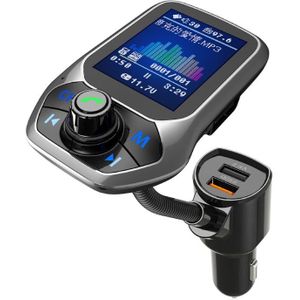 Portable Handsfree Bluetooth Auto MP3 Speler Auto Fm-zender 1.8 "Tft-kleurendisplay Handsfree Dual USB TF Card USB Aux Out