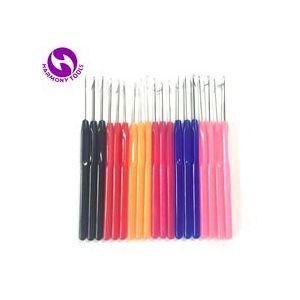 50 Stuks Willekeurige Mix Kleuren Plastic Haak Haak Trekken Breien Naalden Voor Micro Ringen Ik Tip Hair Extensions