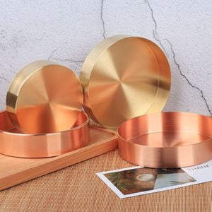 Koperen Ronde Opslag Lade Bureau Metalen Organizer Rose Gouden Sieraden Organizer Kleine Object Opslag Gerechten Home Decor