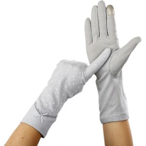 Katoenen Handschoenen Antislip Ademend Dames Handschoenen Spot Zomer Dunne Uv Bescherming Zon Menhandschoenen