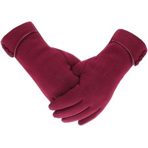 1 Paar Handschoenen Vrouwen Fleece Voering Warm Thermische Handschoenen Touch Screen Full-Vinger Winter Winddicht Wanten Vrouwelijke Fietsen handschoenen
