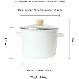 Japanse Stijl Emaille Pot Huishoudelijke Verdikte Soeppan Kookpan Noodle Pot Keuken Koken Pan Kookgerei Koken Pot Heater ZA384