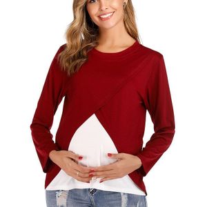 Vrouwen Zwangere Moederschap Borstvoeding Tops Dubbellaags Zwangerschap Shirt Kleding Verpleging Kleding