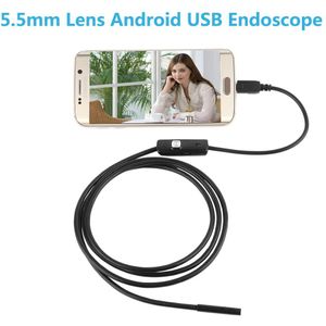 5.5Mm Mini Lens Usb Endoscoop Flexibele 1/1.5/2/3.5/5/10M Kabel Borescope Tube Waterdichte Inspectie Video Camera Voor Android Pc