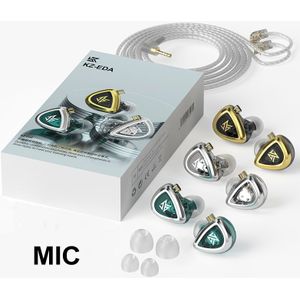 Kz Eda 3 Pairs Bedrade Oortelefoon In Ear Monitor Hifi Headset 3 Audio Modes Game Sport Muziek Bas Oordopjes Hoofdtelefoon met Microfoon
