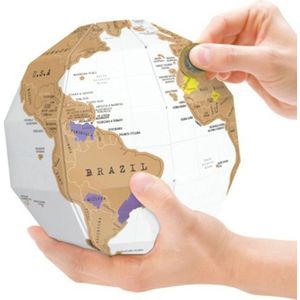 1 PCS DIY Scratch Map 3D Kawaii Stereo Montage Globe World Map Travel Kid Speelgoed Kind School Office Supply