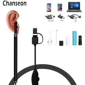 3-in-1 USB Android Type-c Oor Schoonmaken Endoscoop HD Visuele Oor Lepel Multifunctionele Earpick Met Mini Camera Oor Gezondheid Care