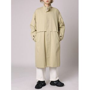 Iefb Mannen Mid Lengte Knielengte Trenchcoat Koreaanse Stijl Losse Effen Kleur Casual Eenvoudige Veelzijdige Sping Herfst Mode 9A1825