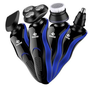 Elektrische Scheerapparaten Scheren Machine 4 In 1 Baard Scheerapparaten 4D 3 Blades Neus Tondeuse Tondeuse Oplaadbare Voor Mens Elektrische scheerapparaat