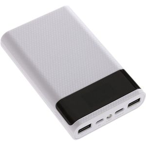 Qc 3.0 Snelle Lading Dual Usb Type C Power Bank Case Diy 4X18650 Mobiele Telefoon 15000Mah batterij Opbergdoos Zonder Batterij