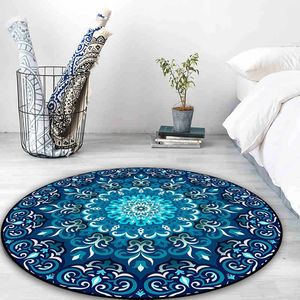 Mandala Indische Ronde Tapijt Slaapkamer Boho Stijl Katoen Tapijt Hand Geweven Nationale Klassieke Tapestry Sofa Kussen Tatami Vloermatten