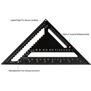 12 Inch Metrische Aluminium Driehoek Hoek Heerser Gradenboog Houtbewerking Meting Tool 30Cm Quick Lezen Vierkante Layout Gauge