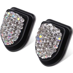 2 Stuks Kleur Rhinestone Crystal Haken Auto Opknoping Tas Houder Thuis Muur Ornamenten Decor Haken Creatieve Mini Bling Haak