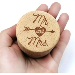 Houten Engagement Ring Box Hout Engagement Wedding Ring Box Sieraden Display Storage Case Voor Wedding Ring