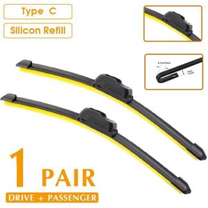 Auto Wisser Voorruit Voorruit Rubber Silicon Refill Ruitenwissers Voor Daewoo Matiz 1998 Lhd/Rhd 21 &quot;+ 16&quot; Auto Accessoires