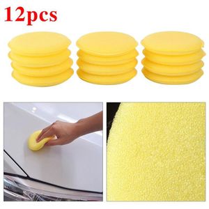 Vorcool 12 Stuks Auto Spons Wassende Poolse Wax Foam Sponge Applicator Pads 10 Cm Geel Clean Washer Wassen Tool car Care