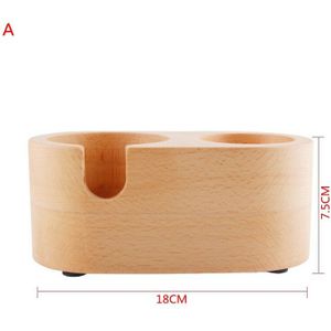 Hout Koffie Filter Tamper Houder Sabotage Mat Stand Koffiezetapparaat Ondersteuning Base Rack Espressomachine Handvat Beugel Presser Hoek