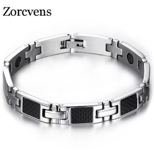 Zorcvens Mannen Magnetische Armbanden & Bangles Voor Mannen Sieraden Gezondheidszorg Carbon Fiber Hand Armbanden Bangles