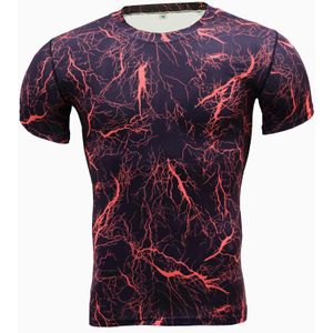 Compressie Shirt Fitness Panty Crossfit Quick Dry Korte Mouw T-shirt Zomer Mannen Tee Tops Kleding Sportscholen Strakke T-shirt Flash