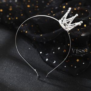 Korea Goud Zilver-Kleur Bruids Prinses Kroon Bruiloft Tiara Haar Sieraden Strass Hoofdband Meisjes Kinderen Tiara Haar Accessor