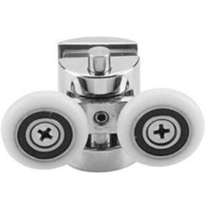 2 Stuks Zware Zinklegering Dubbele Douche Deur Roller Wiel Runner/Katrollen/Rollers/Wielen Lager 23 Mm Op Verkoop