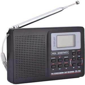 Fm/Am/Sw/Lw/Tv Geluid Volledige Frequentie Ontvanger Ontvangt Wekkerradio Met Oortelefoon