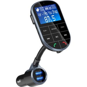 Handsfree Draadloze Bluetooth Fm-zender + Aux Modulator Carkit MP3 Speler Tf Sd Lcd Display Dual Usb Autolader