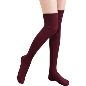 Dij Hoge Over de Knie Sokken voor Vrouwen Meisje, Winter Outdoor Sport Warm Haak Lange Sokken Been Warmer Leggings