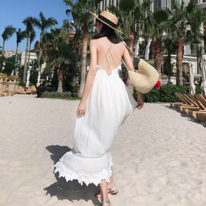 Lente En Zomer Seaside Open Back Slim Strand Rok