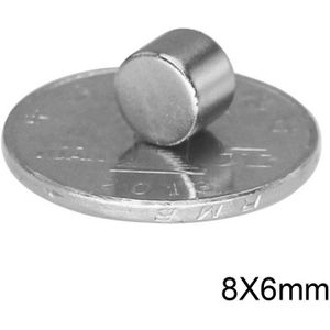 100 ~ 300 Stuks 8X6 Mm Krachtige Magneten 8 Mm X 6 Mm Permanente Kleine Ronde Magneet 8X6 Mm Neodymium Magneet Super Sterke 8*6 Mm Circulaire 8