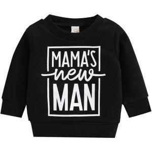 Baby Jongens Casual Sweatshirt Lente Herfst Peuters Jongens Brief Afdrukken Lange Mouwen Ronde Kraag Tops Kinderen Kleding