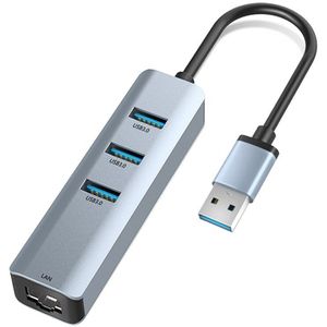 -USB C Hub Splitter Ethernet RJ45 Gigabit Ethernet Adapter Gratis Drive USB-C Splitter Multipoort Usb 3.0 Poorten Voor Laptop