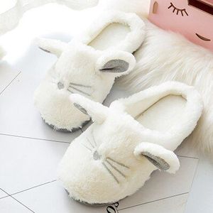 Gktinoo Leuke Kat Winter Vrouwen Thuis Slippers Voor Indoor Slaapkamer Zacht Pluche Onderkant Slipper Katoen Warme Schoenen Huis Kerst Cadeau