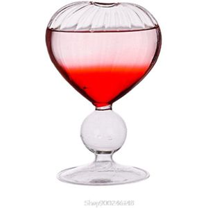 Schuine Martini Cup Scrub Cocktail Beker Loodvrij Glas Bubble Kopjes Verbazingwekkende Mooie Mooie Hartvormige Glas o21 20