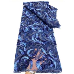 Sequin African French Net Lace Fabric 2022 Yellow Tulle Mesh Lace Bridal Nigerian Wedding Dress Lace For Woman