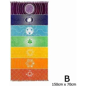 1 Multifunctionele Regenboog Strandlaken Bohemian Mandala Tapestry Meditatie Yoga Mat Mat Dames Badhanddoek