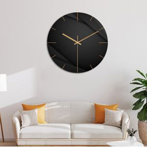 12 Inch Ronde Wandklok Mute Batterij Aangedreven Woonkamer Decor, Arabische Cijfers