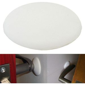 10Pcs Witte Deur Stopt Rubberen Muur Protectors Guards Zelfklevende Deurklink Bumper Stoppers Voorkomen Deurklink Set