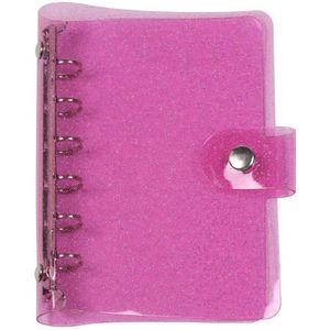 A5/A6/A7 Pvc Regenboog Loose Leaf Binder Zwart Roze Notebook Dagboek Cover Notepad Planner Clip Kantoorbenodigdheden
