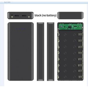 Forskrto 5V Dual Usb 8*18650 Power Bank Type C Usb Batterij Doos Mobiele Telefoon Oplader Diy Shell case Voor Iphone X Samsung S10 Plus