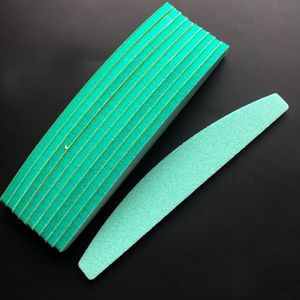 200 Pcs Mix Kleur Vervanging Pads Nail Spons Bestand Halfmoon Vorm Nail Schuren Wegwerp Nagelvijl Verwijderbare Nagelvijl