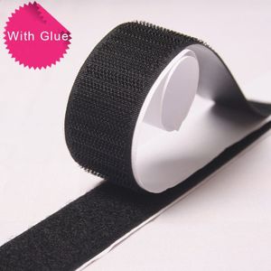 30/38/50/100Mm 5Meter Zwart Wit Haak Loop Fastener Magic Sticker Zelfklevende Haken loops Schijf Strip Tape Met Lijm