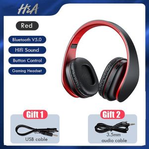 Hifi Stereo Bluetooth Hoofdtelefoon Met Mic Opvouwbare Draadloze Headset Gaming Koptelefoon Voor Telefoon Tablet Ondersteuning Fm Radio En Tf Card