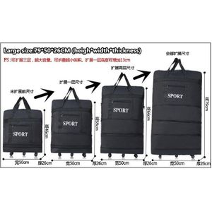 Waterdichte Duffel Draagbare Reizen Koffer Air Bag Unisex Uitbreidbaar Opvouwbare Bagage Zakken Met Wiel Nacht Zakken Overnight