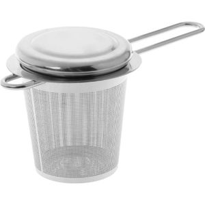 Herbruikbare Mesh Thee-ei Rvs Zeef Losse Blad Theepot Spice Filter Met Deksel Cups Keuken Accessoires