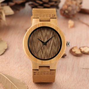 Compact Licht Woody Horloge Wave Koffie Gezicht Vrouwelijke Echt Leer Natuurlijke Houten Horloge Quartz Sport Eenvoudige Houten Horloges