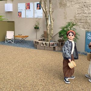 Herfst Winter Koreaanse Stijl Retro Mode Geometrische Patroon Vesten Kinderen Unisex Gebreide Warme Truien